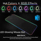 My HomesWorld Multicolor LED Luminous Gaming Mouse Pad RGB Oversized Glowing Keyboard Mat - Black -  80 x 30 CM