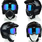 MYHOMESWORLD Motorcycle Goggle mask Anti Scratch UV Protective Face Mask, Bike Riding Goggles Mask With Detachable Face Mask, Adjustable Elastic Strap Goggles Mask For Helmet - Rainbow Visor