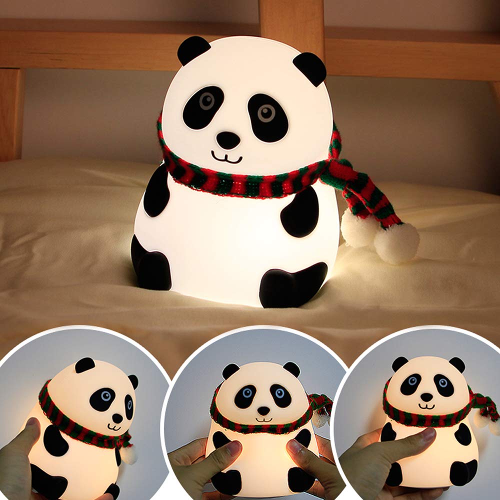 SleepyPanda: Touch-Activated LED Night Lamp - Rechargeable, Colorful, and the Perfect Companion for a Tranquil Bedtime