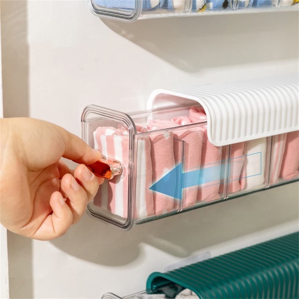 Ultimate Drawer Bliss: Wall-Mounted Organizer with 6 Cell Storage - Perfect for Lingerie, Socks, Ties, and Beyond! (Pack of 1)