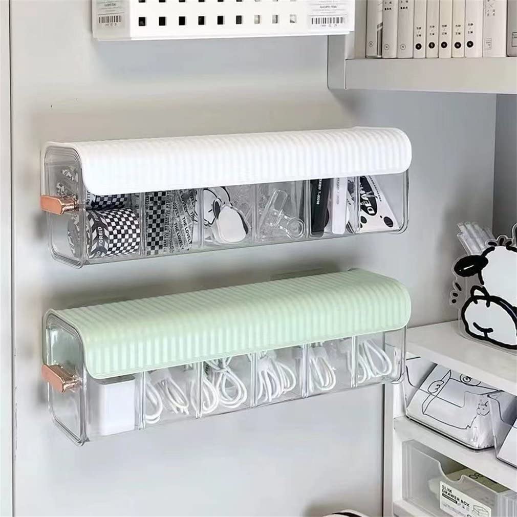 Ultimate Drawer Bliss: Wall-Mounted Organizer with 6 Cell Storage - Perfect for Lingerie, Socks, Ties, and Beyond! (Pack of 1)