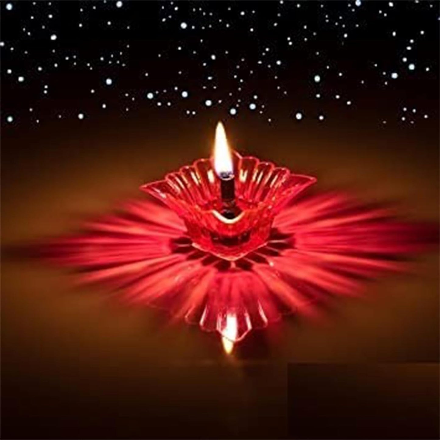 Diwali Magic: 24-Piece 3D Reflective Diya Set for Pooja & Decor