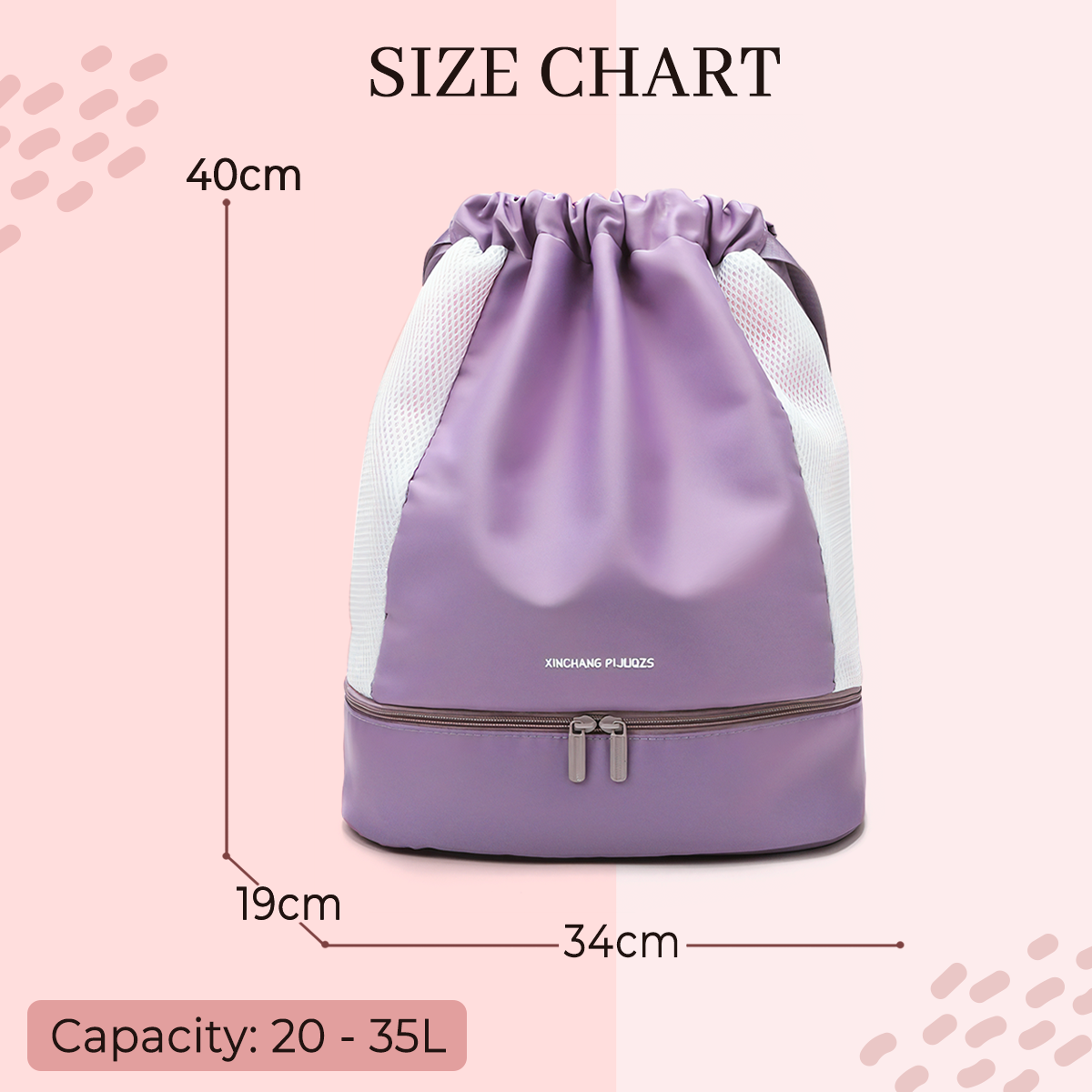 Travel Wet Dry Storage Bag with Shoe Compartment (Color as per availability)