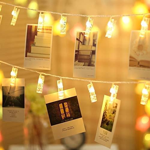 10 LED Clip Battery Operated 10 Photos String Light for Romantic Mood , Special Lighting for Diwali Christmas New Year