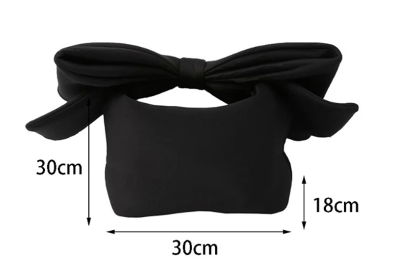 Black Bow Shaped Tote Handbag