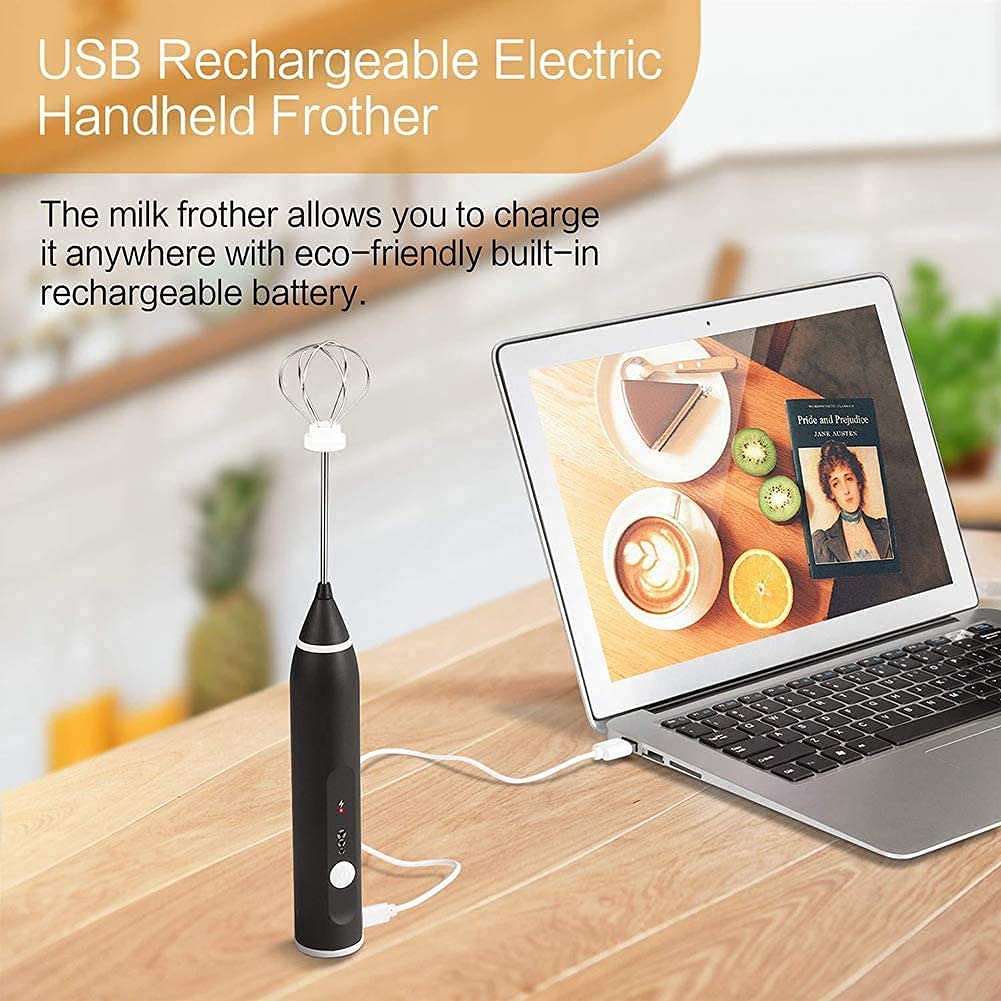 Handheld Rechargeable Electric Milk Frother / Foam Maker with