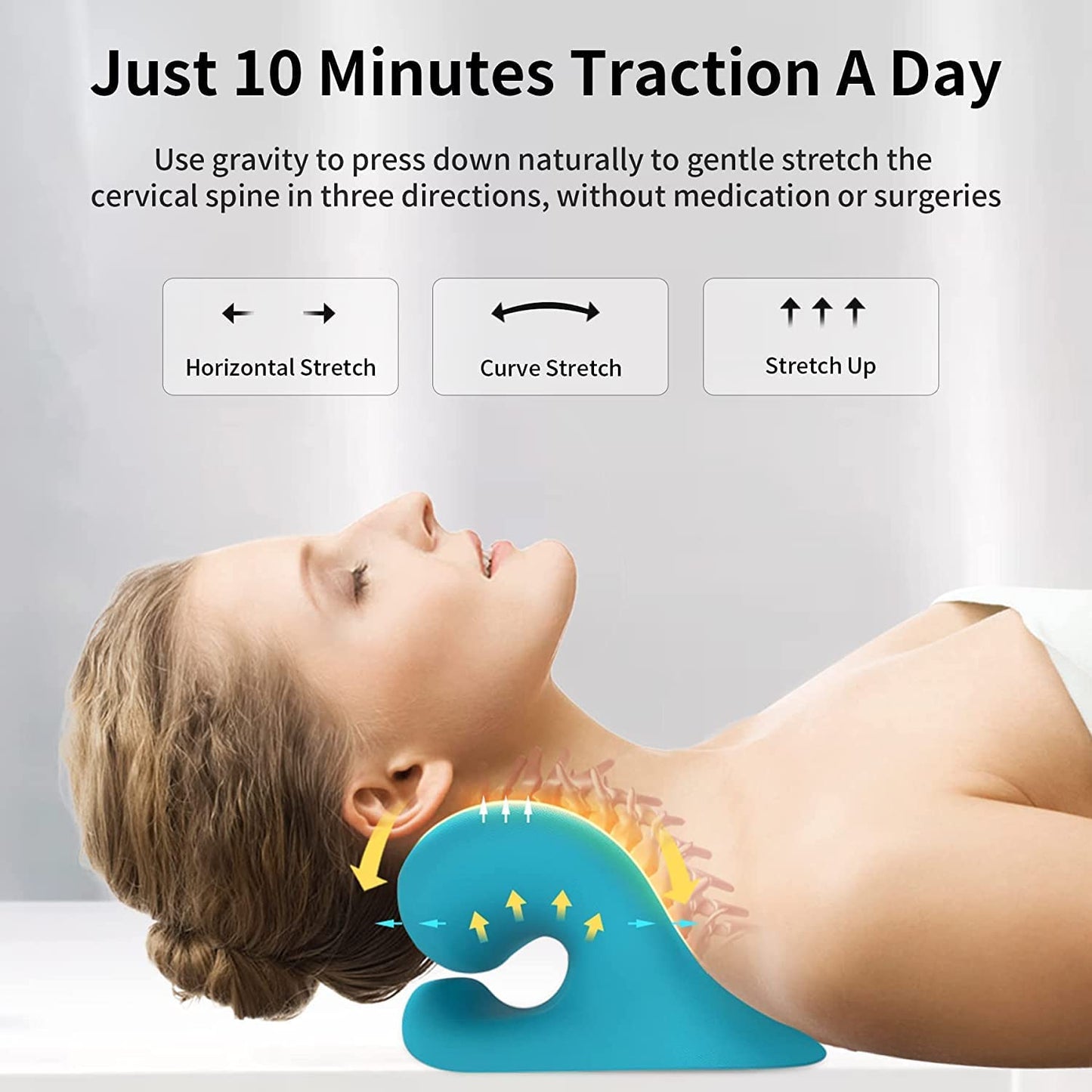 Neck And Shoulder Relaxer Cervical Stretcher Neck Traction Device