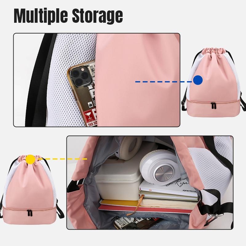 Travel Wet Dry Storage Bag with Shoe Compartment (Color as per availability)