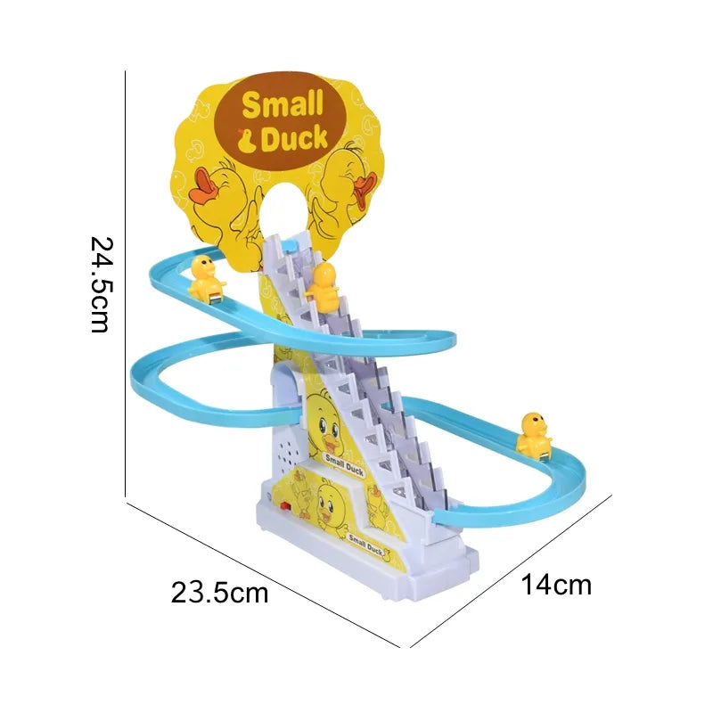 Electronic Duck Climbing and Sliding Adventure Set with Lights and Sounds