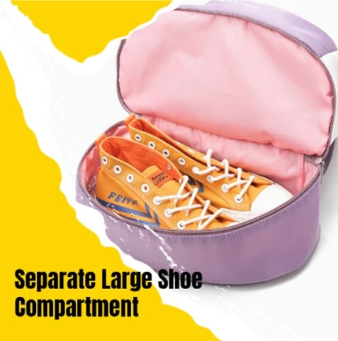 Travel Wet Dry Storage Bag with Shoe Compartment (Color as per availability)