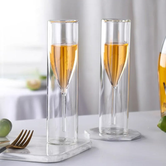 Indulge in Luxury with Double Walled 150ml Champagne Glasses