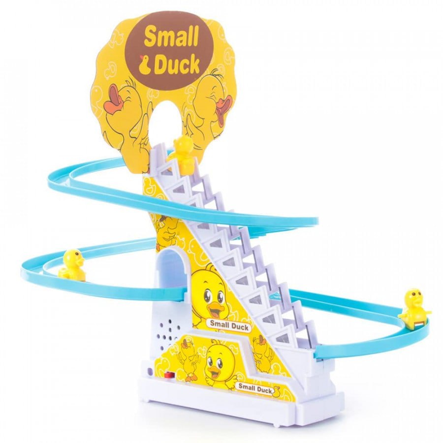 Electronic Duck Climbing and Sliding Adventure Set with Lights and Sounds