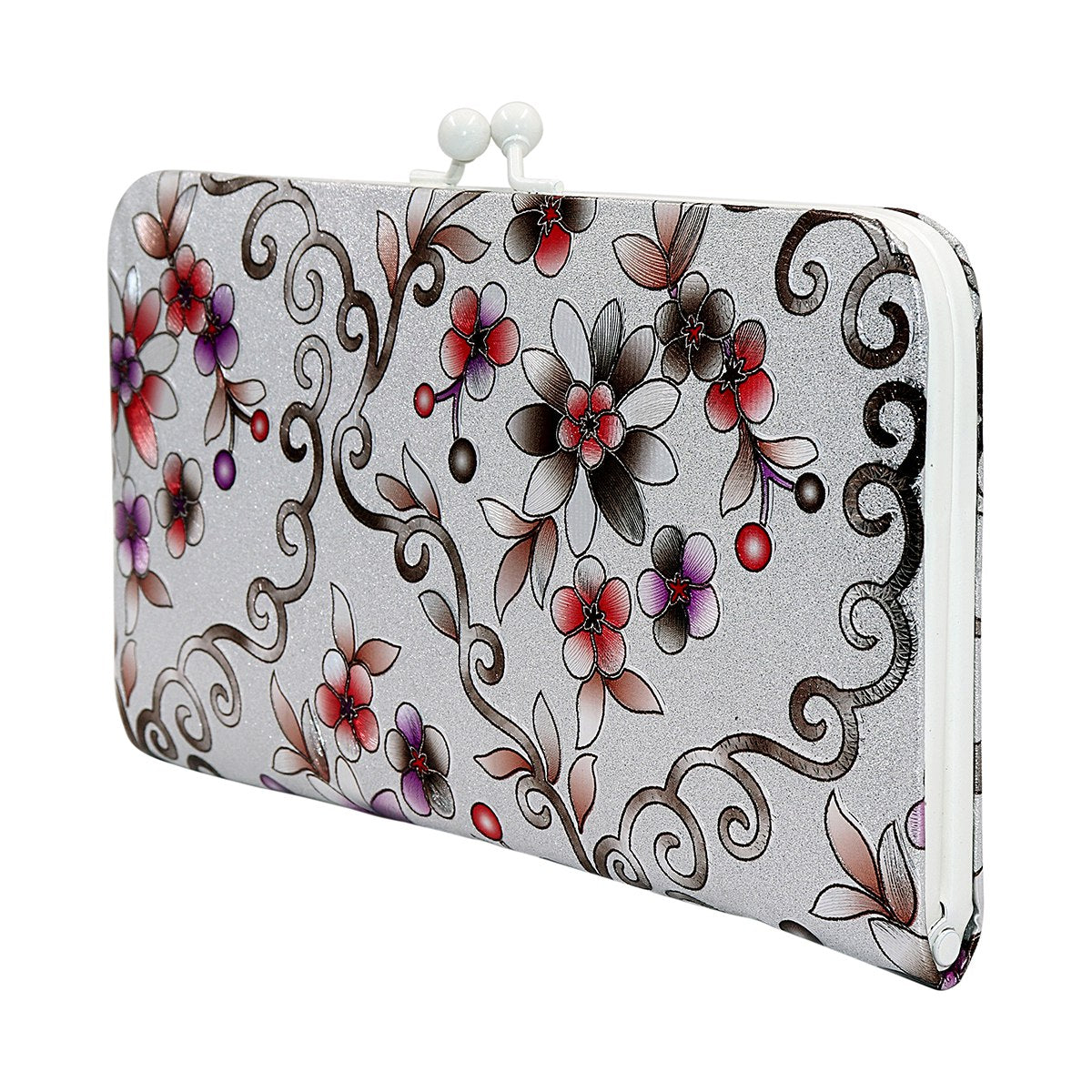 Vintage Bridal 3D Floral print Clutch collection PU-LEATHER Shining & Glittering material Hand Wallet/Clutch