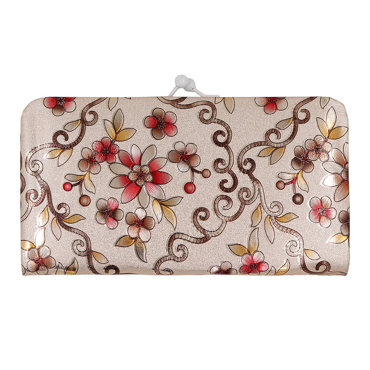 Vintage Bridal 3D Floral print Clutch collection PU-LEATHER Shining & Glittering material Hand Wallet/Clutch