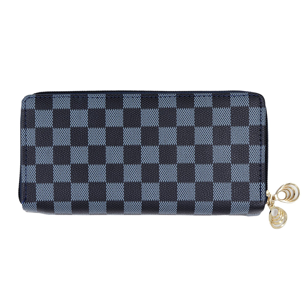 Stylish Clutch Check Premium Vintage collection PU-LEATHER with 2 Main Zipper Pockets