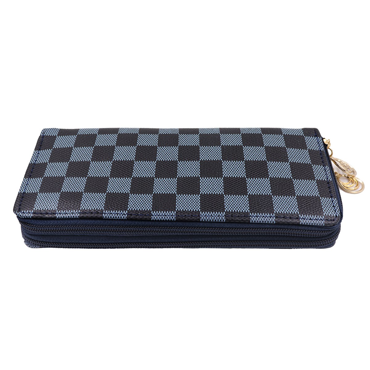 Stylish Clutch Check Premium Vintage collection PU-LEATHER with 2 Main Zipper Pockets