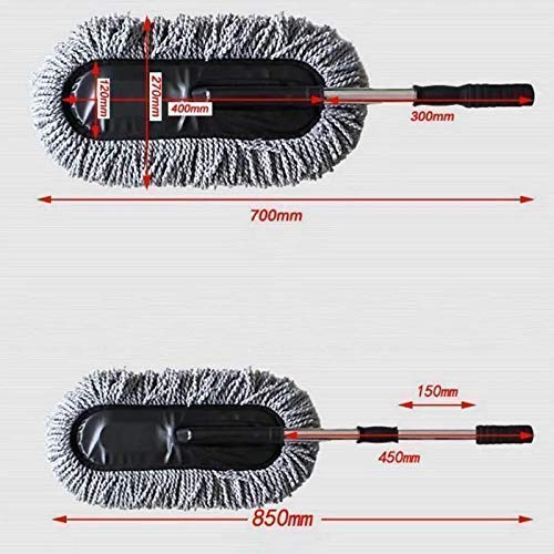 Telescopic Car Cleaning Duster Removable Nano Fiber Brush and Duster for Exterior and Interior