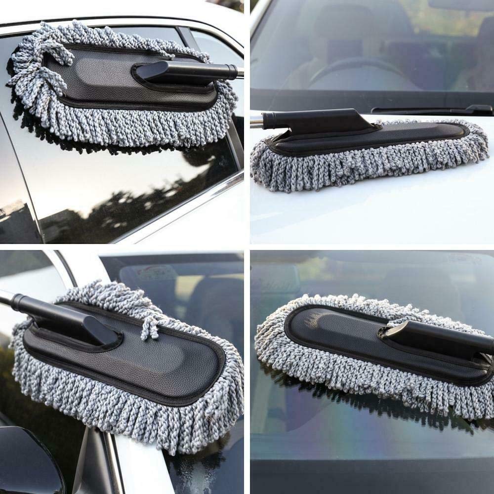 Telescopic Car Cleaning Duster Removable Nano Fiber Brush and Duster for Exterior and Interior